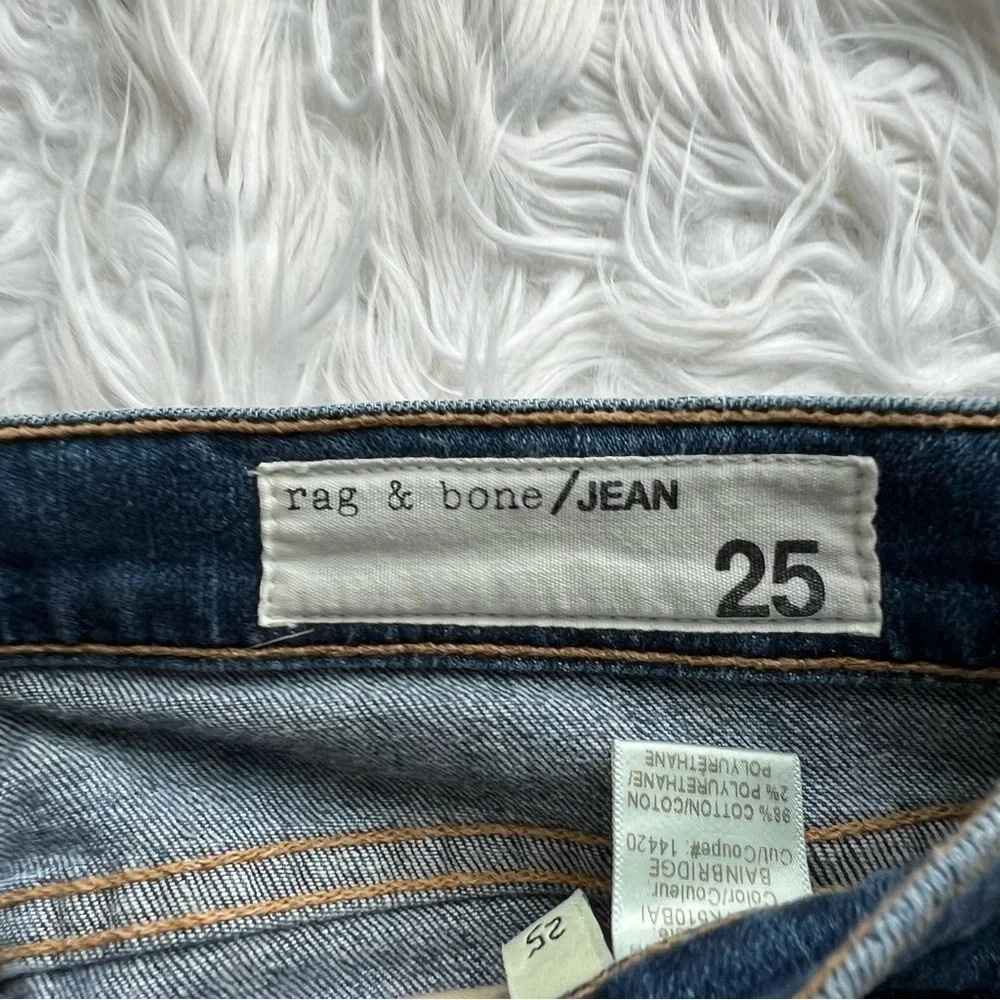Rag & Bone 10” Dre Boyfriend Jeans Bainbridge Denim Women’s Casual 25 - Picture 7 of 12